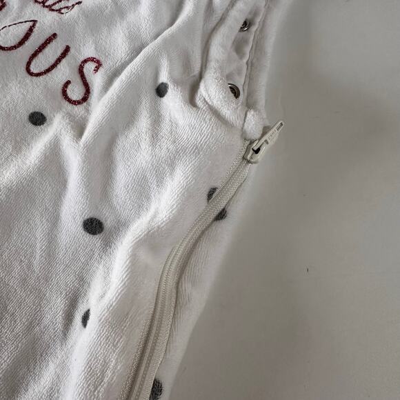 Kiabi White Polka Dot Velour Sleep Sack - 24-36 Months - Picture 3 of 8